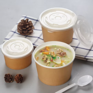 Pjata te Supes 16 oz me Kapak – 50 Copë